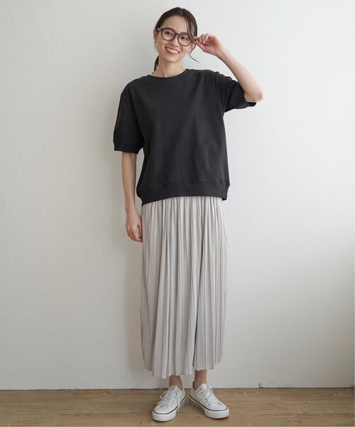 ikka（イッカ）の「【2点セット】パフスリプルオーバー・プリーツスカートセット（ワンピース・レディース・ブラック/グレー/オフホワイト・M/L/S）」の3枚目の写真