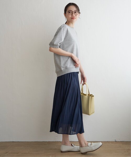 ikka（イッカ）の「【2点セット】パフスリプルオーバー・プリーツスカートセット（ワンピース・レディース・ブラック/グレー/オフホワイト・M/L/S）」の5枚目の写真