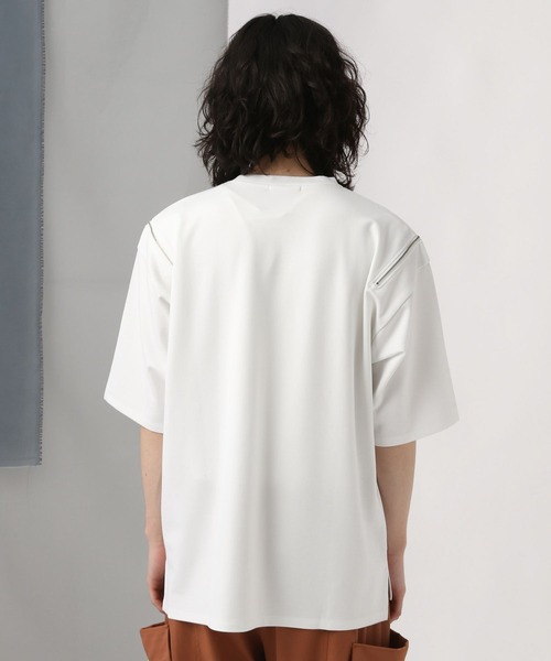 HARE（ハレ）の「ZIPスリットカットソー(HARE)（Tシャツ/カットソー・メンズ・ホワイト/ブラック・SMALL/MEDIUM）」の10枚目の写真