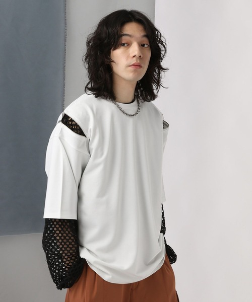 HARE（ハレ）の「ZIPスリットカットソー(HARE)（Tシャツ/カットソー・メンズ・ホワイト/ブラック・SMALL/MEDIUM）」の22枚目の写真
