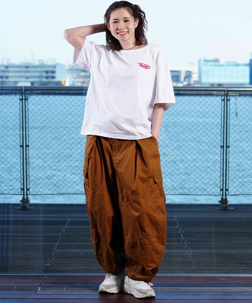 ムラサキスポーツ（ムラサキスポーツ）の「【ムラサキスポーツ限定】KOREA/コリア ワイドルーズシルエット カーゴパンツ 韓国ストリート NZ5FMOIN（カーゴパンツ・レディース・カーキ/ブラウン・FREE）」の7枚目の写真