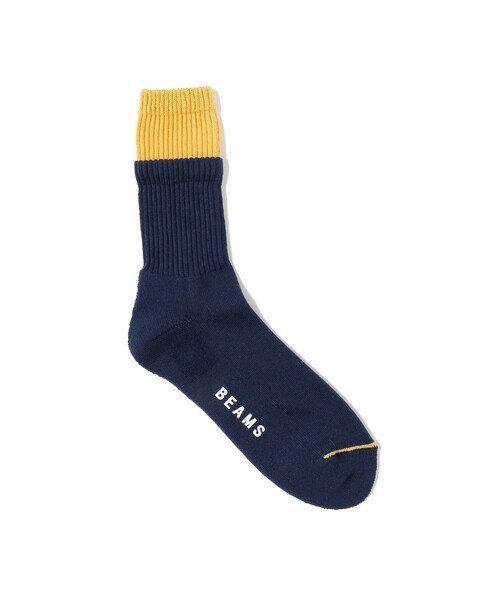 BEAMS（ビームス）の「フェイク レイヤード ソックス（ソックス/靴下・メンズ・グレー/ブラック/ネイビー・ONE SIZE）」の3枚目の写真