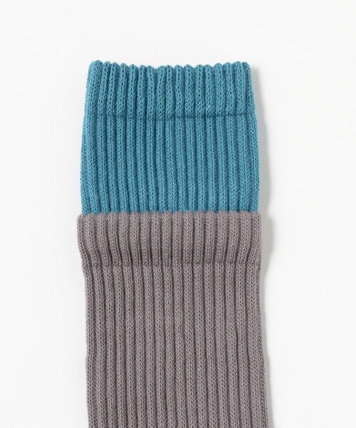BEAMS（ビームス）の「フェイク レイヤード ソックス（ソックス/靴下・メンズ・グレー/ブラック/ネイビー・ONE SIZE）」の4枚目の写真