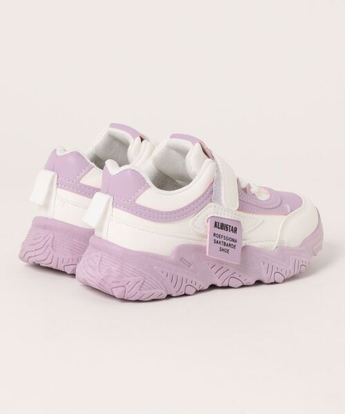 URBAN CHERRY（アーバンチェリー）の「サイドロゴタグデザインボリュームソールスニーカー（スニーカー・キッズ・ホワイト/パープル・18.5cm/18.0cm/17.5cm/17.0cm/21.0cm/20.5cm/20.0cm/19.5cm/19.0cm）」の21枚目の写真