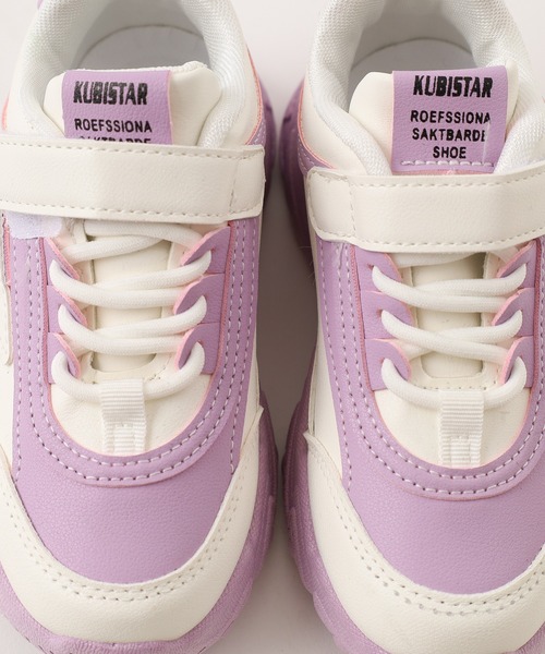URBAN CHERRY（アーバンチェリー）の「サイドロゴタグデザインボリュームソールスニーカー（スニーカー・キッズ・ホワイト/パープル・18.5cm/18.0cm/17.5cm/17.0cm/21.0cm/20.5cm/20.0cm/19.5cm/19.0cm）」の16枚目の写真