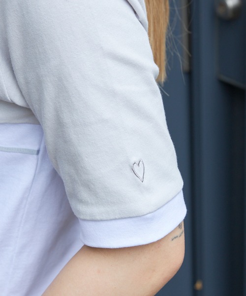 Firsthand(ファーストハンド)の「Firsthand/ファーストハンド オーガニックコットンリンガーカラーブロックTシャツ(Tシャツ/カットソー・レディース・ブラック/グレー/ネイビー・FREE)」の8枚目の写真