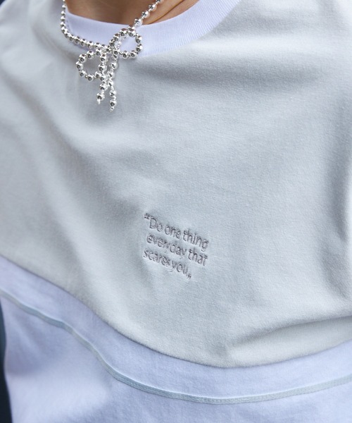 Firsthand(ファーストハンド)の「Firsthand/ファーストハンド オーガニックコットンリンガーカラーブロックTシャツ(Tシャツ/カットソー・レディース・ブラック/グレー/ネイビー・FREE)」の9枚目の写真