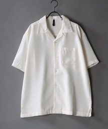 Silky Drape Open Color Shirt/シルキードレープ 半袖 オープンカラーシャツ レディース メンズ
