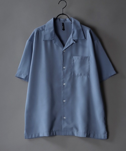 SITRY(シトリー)の「Silky Drape Open Color Shirt/シルキードレープ 半袖 オープンカラーシャツ レディース メンズ(シャツ/ブラウス・メンズ・グレイッシュベージュ/ブラック/モカ/ホワイト/グリーン/サックスブルー・XL/L/M)」の6枚目の写真