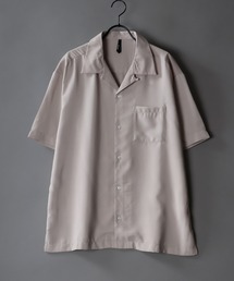 Silky Drape Open Color Shirt/シルキードレープ 半袖 オープンカラーシャツ レディース メンズ