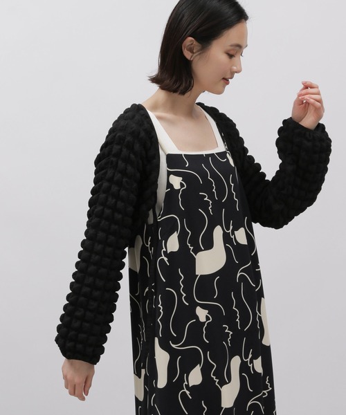 LAKOLE（ラコレ）の「ポップコーンボレロ / 121036（カーディガン/ボレロ・レディース・ネイビー系8/ブラック/アイボリー・SMALL/MEDIUM）」の2枚目の写真