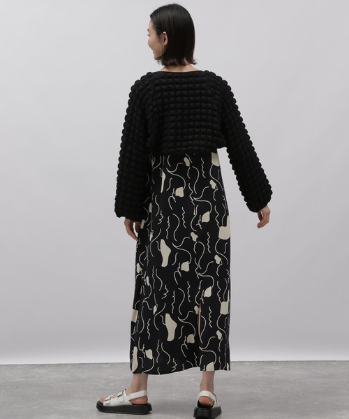 LAKOLE（ラコレ）の「ポップコーンボレロ / 121036（カーディガン/ボレロ・レディース・ネイビー系8/ブラック/アイボリー・SMALL/MEDIUM）」の6枚目の写真