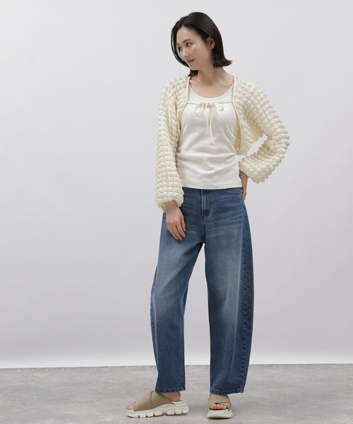 LAKOLE（ラコレ）の「ポップコーンボレロ / 121036（カーディガン/ボレロ・レディース・ネイビー系8/ブラック/アイボリー・SMALL/MEDIUM）」の10枚目の写真