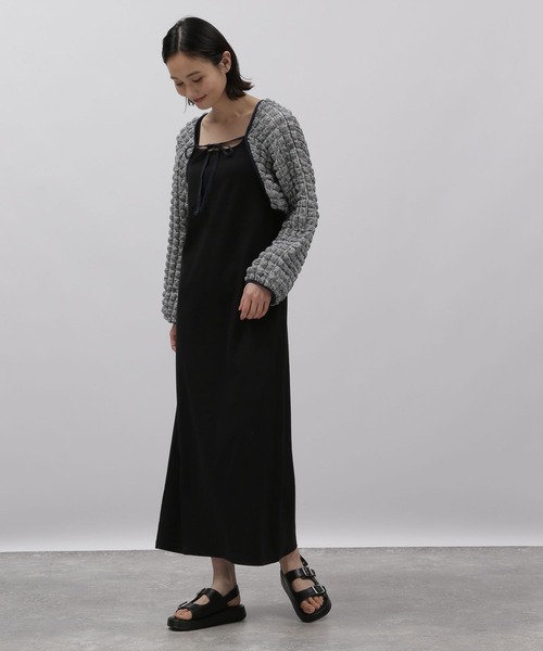 LAKOLE（ラコレ）の「ポップコーンボレロ / 121036（カーディガン/ボレロ・レディース・ネイビー系8/ブラック/アイボリー・SMALL/MEDIUM）」の15枚目の写真