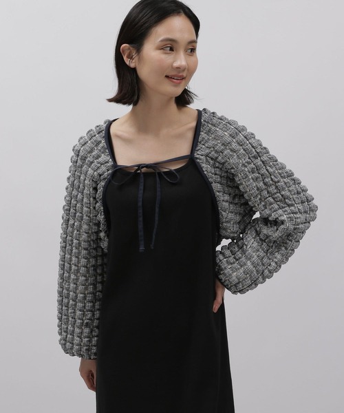 極美品♡ルネ♡ボレロジャケット LEATHER HYBRID BOLERO JACKET レザーハイブリッドボレロ
