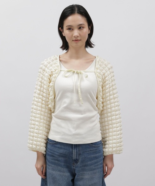 LAKOLE（ラコレ）の「ポップコーンボレロ / 121036（カーディガン/ボレロ・レディース・ネイビー系8/ブラック/アイボリー・SMALL/MEDIUM）」の20枚目の写真