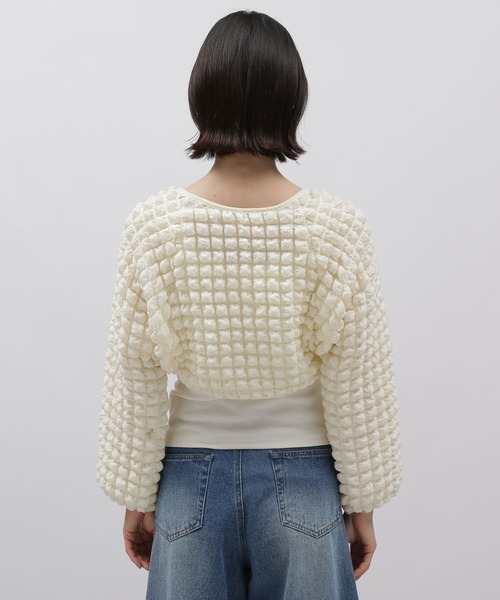 LAKOLE（ラコレ）の「ポップコーンボレロ / 121036（カーディガン/ボレロ・レディース・ネイビー系8/ブラック/アイボリー・SMALL/MEDIUM）」の22枚目の写真