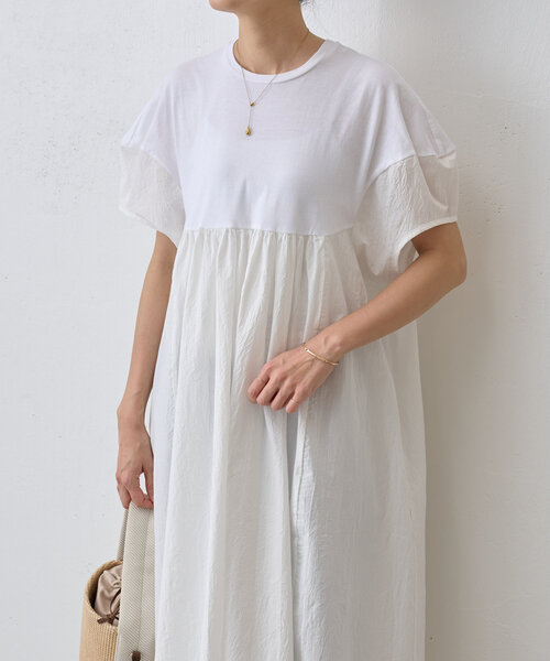 未使用近　ビアズリー 袖バルーンワッシャーワンピース　定価25,300 BEARDSLEY（ビアズリー）の「袖バルーンワッシャーワンピース