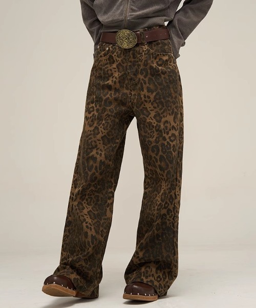 Vipoa(ヴィポア)の「Leopard vintage wide denim(デニムパンツ・レディース・ブラウン・MEDIUM/LARGE)」の10枚目の写真
