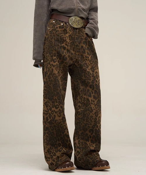 Vipoa(ヴィポア)の「Leopard vintage wide denim(デニムパンツ・レディース・ブラウン・MEDIUM/LARGE)」の9枚目の写真