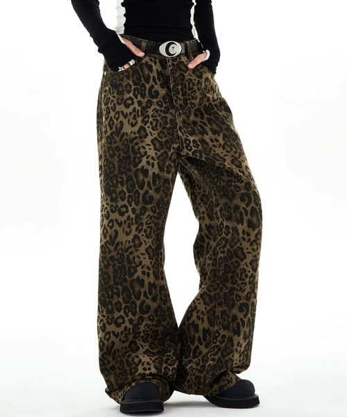 Vipoa(ヴィポア)の「Leopard vintage wide denim(デニムパンツ・レディース・ブラウン・MEDIUM/LARGE)」の6枚目の写真