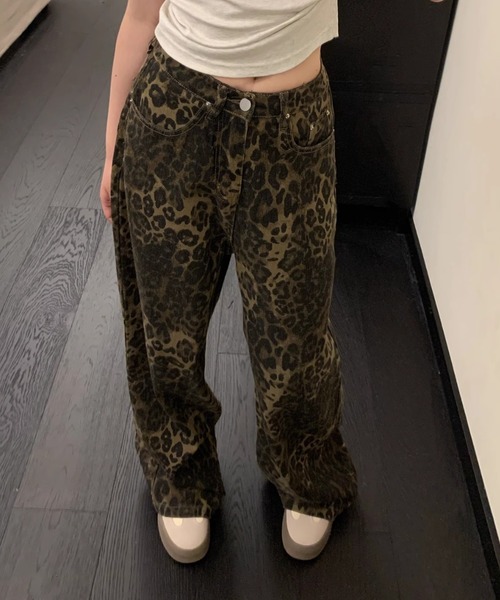 Vipoa(ヴィポア)の「Leopard vintage wide denim(デニムパンツ・レディース・ブラウン・MEDIUM/LARGE)」の13枚目の写真