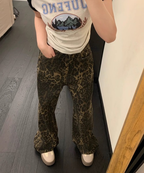 Vipoa(ヴィポア)の「Leopard vintage wide denim(デニムパンツ・レディース・ブラウン・MEDIUM/LARGE)」の14枚目の写真