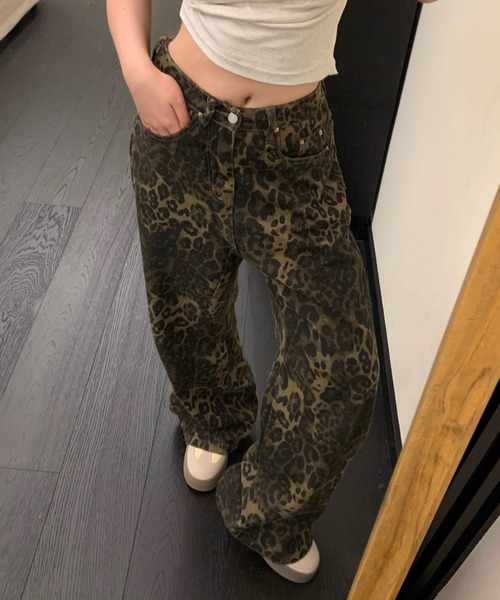 Vipoa(ヴィポア)の「Leopard vintage wide denim(デニムパンツ・レディース・ブラウン・MEDIUM/LARGE)」の16枚目の写真