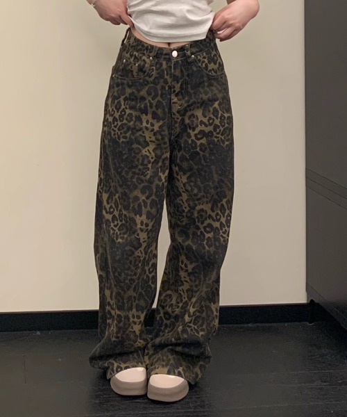 Vipoa(ヴィポア)の「Leopard vintage wide denim(デニムパンツ・レディース・ブラウン・MEDIUM/LARGE)」の17枚目の写真