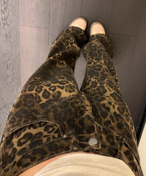Vipoa(ヴィポア)の「Leopard vintage wide denim(デニムパンツ・レディース・ブラウン・MEDIUM/LARGE)」の12枚目の写真