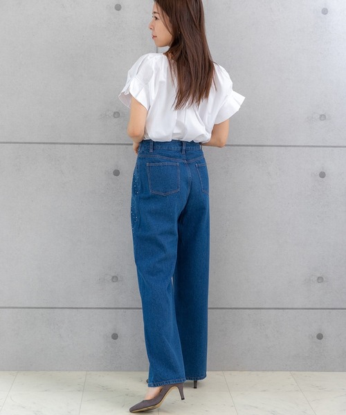 PREFERIR（プレフェリール）の「袖タック 半袖Tシャツ（Tシャツ/カットソー・レディース・ネイビー/ブラック/ホワイト・LARGE/MEDIUM）」の13枚目の写真