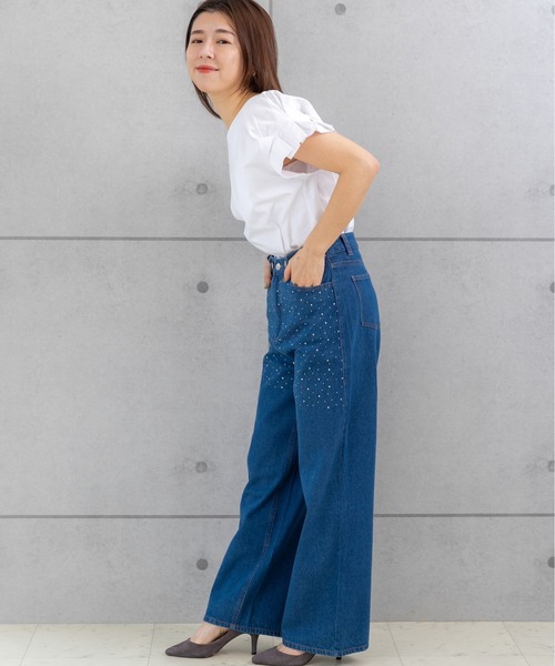 PREFERIR（プレフェリール）の「袖タック 半袖Tシャツ（Tシャツ/カットソー・レディース・ネイビー/ブラック/ホワイト・LARGE/MEDIUM）」の14枚目の写真