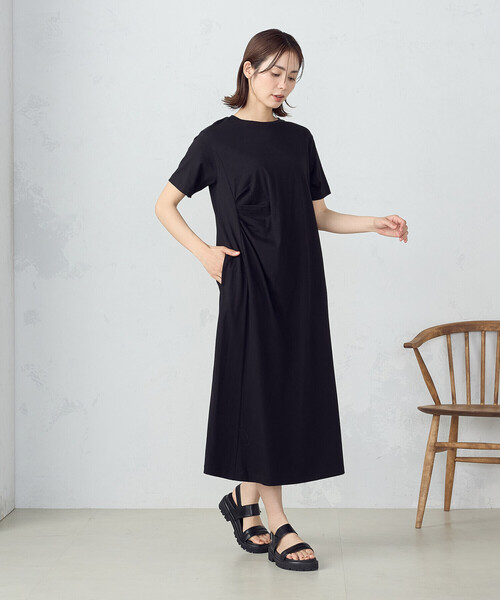 gomme ゴム アシンメトリーデザイン ワンピース gomme 美品 ゴム ロゴ レジメンタル ワンピース アシンメトリー