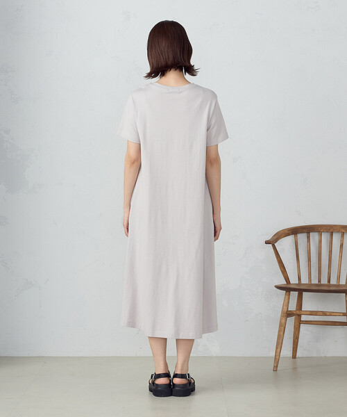 COMME CA ISM(コムサイズム)の「綿100% アシンメトリーデザイン Tワンピース(ワンピース・レディース・モカ/ライトグレー/ターコイズブルー/ブラック・MEDIUM/LARGE)」の6枚目の写真