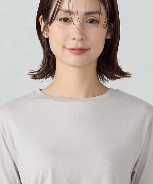 COMME CA ISM(コムサイズム)の「綿100% アシンメトリーデザイン Tワンピース(ワンピース・レディース・モカ/ライトグレー/ターコイズブルー/ブラック・MEDIUM/LARGE)」の7枚目の写真