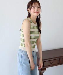 ボーダーノースリニット