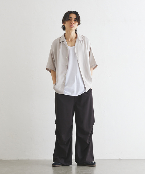 417 EDIFICE(フォーワンセブンエディフィス)の「【Plan Tech】アムンゼンオープンカラーシャツ”セットアップ着用可能”(シャツ/ブラウス・メンズ・ブルー系その他/ネイビー/ベージュ/チャコールグレー・SMALL/X-LARGE/LARGE/MEDIUM)」の20枚目の写真