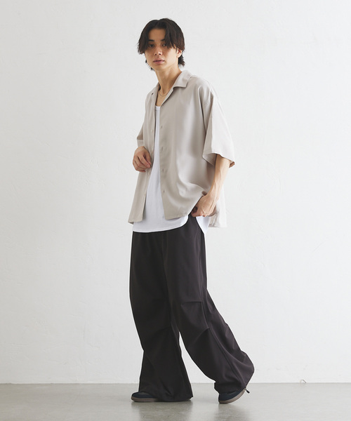 417 EDIFICE(フォーワンセブンエディフィス)の「【Plan Tech】アムンゼンオープンカラーシャツ”セットアップ着用可能”(シャツ/ブラウス・メンズ・ブルー系その他/ネイビー/ベージュ/チャコールグレー・SMALL/X-LARGE/LARGE/MEDIUM)」の14枚目の写真