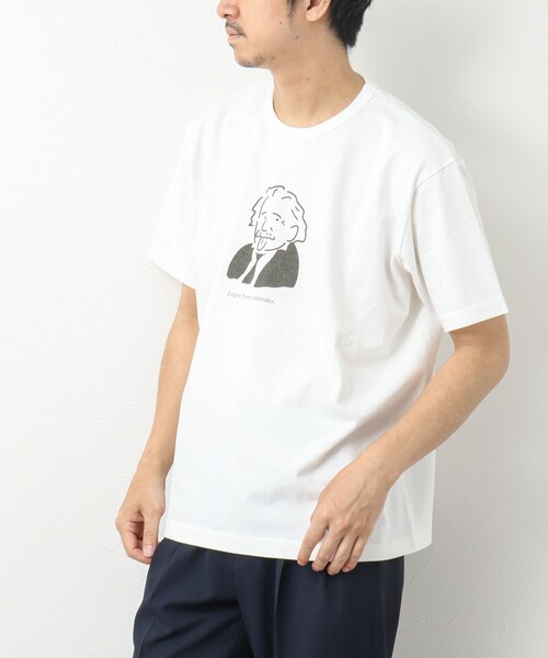 BARNS OUTFITTERS（バーンズアウトフィッターズ）の「【BARNS OUTFITTERS/バーンズアウトフィッターズ】別注 TUBE Tシャツ learn from yesterday（Tシャツ/カットソー・メンズ・ピンク/グレイッシュベージュ/ホワイト/チャコールグレー・M/S/L）」の14枚目の写真