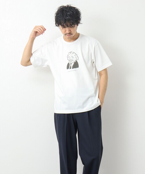 BARNS OUTFITTERS（バーンズアウトフィッターズ）の「【BARNS OUTFITTERS/バーンズアウトフィッターズ】別注 TUBE Tシャツ learn from yesterday（Tシャツ/カットソー・メンズ・ピンク/グレイッシュベージュ/ホワイト/チャコールグレー・M/S/L）」の18枚目の写真
