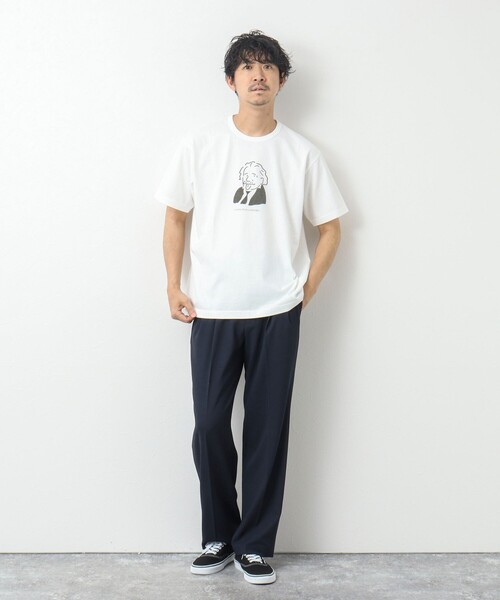 BARNS OUTFITTERS（バーンズアウトフィッターズ）の「【BARNS OUTFITTERS/バーンズアウトフィッターズ】別注 TUBE Tシャツ learn from yesterday（Tシャツ/カットソー・メンズ・ピンク/グレイッシュベージュ/ホワイト/チャコールグレー・M/S/L）」の20枚目の写真