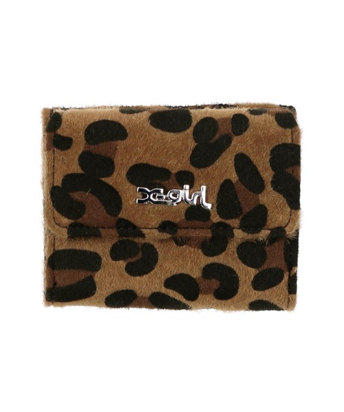 X-girl(エックスガール)の「ANIMAL PRINTED MINI WALLET(財布・レディース・ホワイト/ベージュ・ONE SIZE)」の1枚目の写真