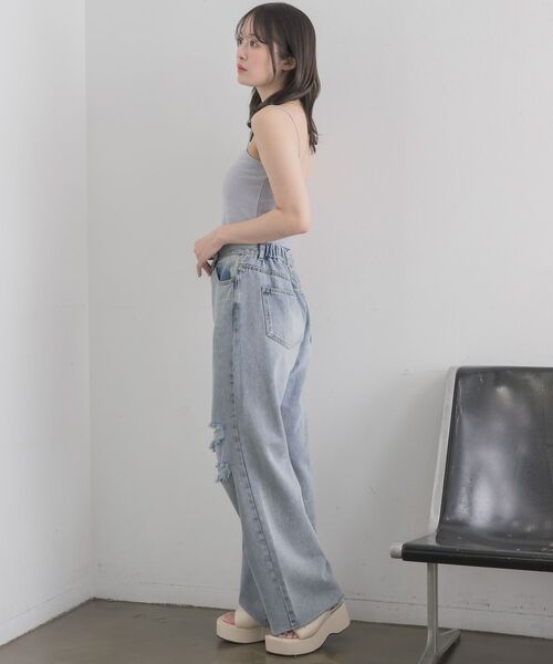 RETRO GIRL(レトロガール)の「アソートデニムPT(デニムパンツ・レディース・ケミカルウォッシュ/ダークブルー/ブルー系その他5/ブラック・FREE)」の16枚目の写真