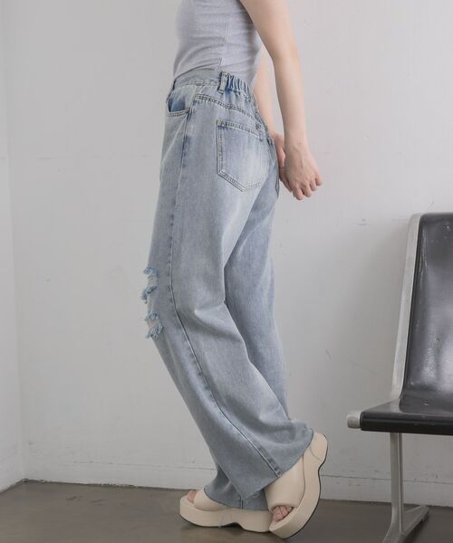 RETRO GIRL(レトロガール)の「アソートデニムPT(デニムパンツ・レディース・ケミカルウォッシュ/ダークブルー/ブルー系その他5/ブラック・FREE)」の21枚目の写真