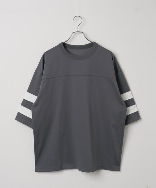 THE STANDARD（ザスタンダード）の「WEGO/フットボールTEE（Tシャツ/カットソー・メンズ・ホワイト/ダークグレー・MEDIUM/LARGE）」の3枚目の写真