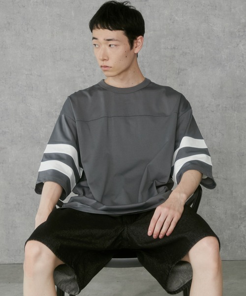 THE STANDARD（ザスタンダード）の「WEGO/フットボールTEE（Tシャツ/カットソー・メンズ・ホワイト/ダークグレー・MEDIUM/LARGE）」の19枚目の写真