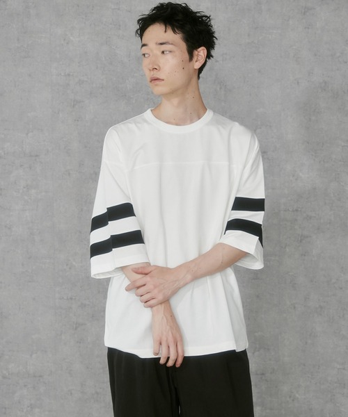 THE STANDARD（ザスタンダード）の「WEGO/フットボールTEE（Tシャツ/カットソー・メンズ・ホワイト/ダークグレー・MEDIUM/LARGE）」の12枚目の写真