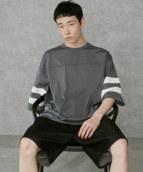 THE STANDARD（ザスタンダード）の「WEGO/フットボールTEE（Tシャツ/カットソー・メンズ・ホワイト/ダークグレー・MEDIUM/LARGE）」の20枚目の写真