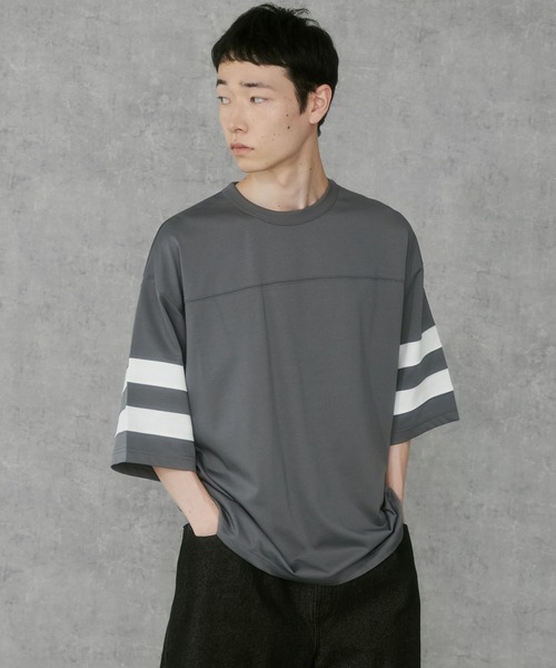 THE STANDARD（ザスタンダード）の「WEGO/フットボールTEE（Tシャツ/カットソー・メンズ・ホワイト/ダークグレー・MEDIUM/LARGE）」の21枚目の写真