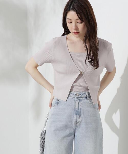 PROPORTION BODY DRESSING（プロポーションボディドレッシング）の「キャミアンサンブルニット / 1214270703（ニット/セーター・レディース・ネイビー/グリーン/グレー・FREE）」の5枚目の写真